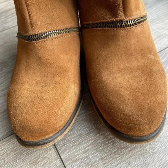 Suede Leather Zipper Western Ankle Boots Made in Portugal - Picture 4 of 16